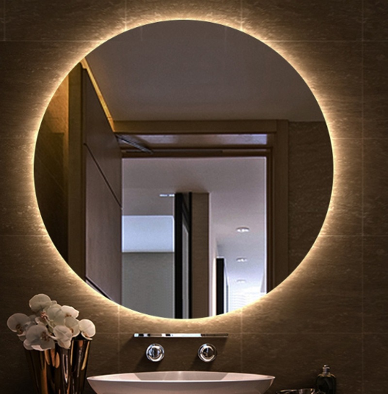 Specchio Rotondo Illuminazione 110 cm Moderno per Bagno Perimetrale Led