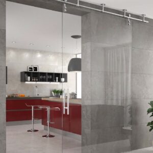 sistema scorrevole di Design in acciaio inox attacco a soffitto