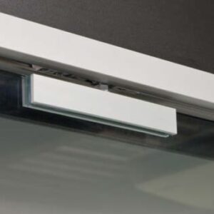 sistema scorrevole con pinze a vista attacco a soffitto