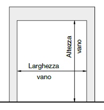 Porta in vetro a battente su misura