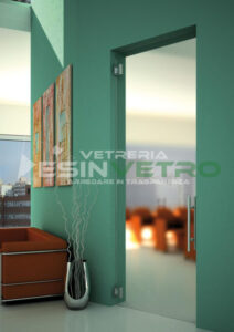 Porta in vetro a battente su misura per interni | Vetreria esinvetro Jesi