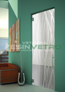 Porta in vetro Madras a battente su misura per interni | Vetreria esinvetro Jesi