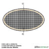 Schema tecnico Specchio Ovale a LED su MISURA con illuminazione orizzontale e verticale 3000K