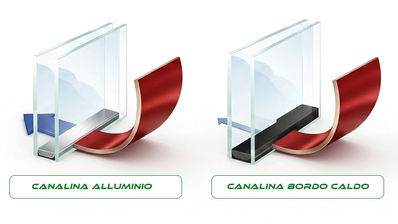 Differenza tra canalina bordo caldo o alluminio | Esinvetro vetri termici su misura