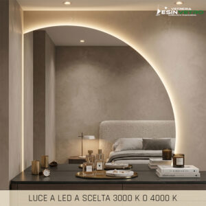 Specchio ad Arco Retroilluminato a LED su MISURA