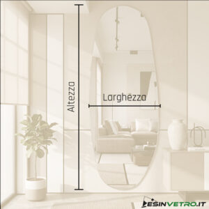 specchio irregolare immagine prodotto EV157 INFO ALTEZZA